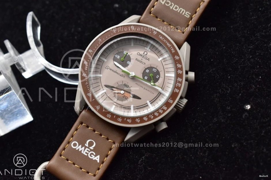 Quartz Bioceramic Nylon Omega Strap On X Saturn Swatch To Mission Moonwatch 0406